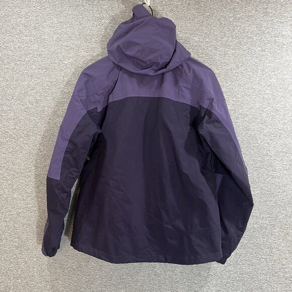 Eddie Bauer Weather Edge 365 Jacket Women M Purple Waterproof Hooded Adjustable - Picture 16 of 16